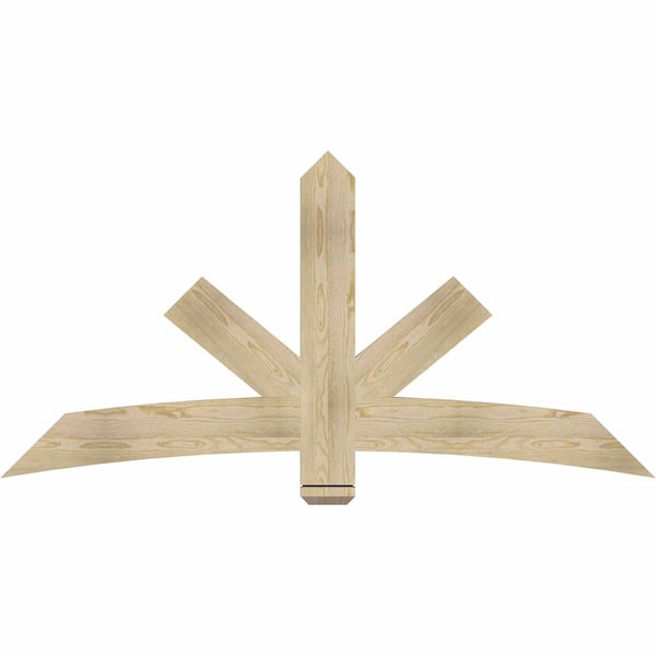 Ekena Millwork Alberta Rough Sawn Timber Gable Bracket, Douglas Fir, 72"W x 36"H x 2"D x 6"F, 12/12 Pitch GBW072X36X0206ALB00RDF - main